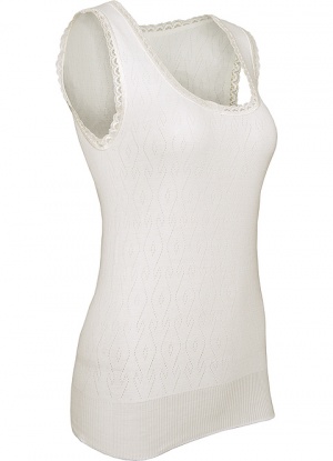 White Swan Sleeveless Thermal Vest